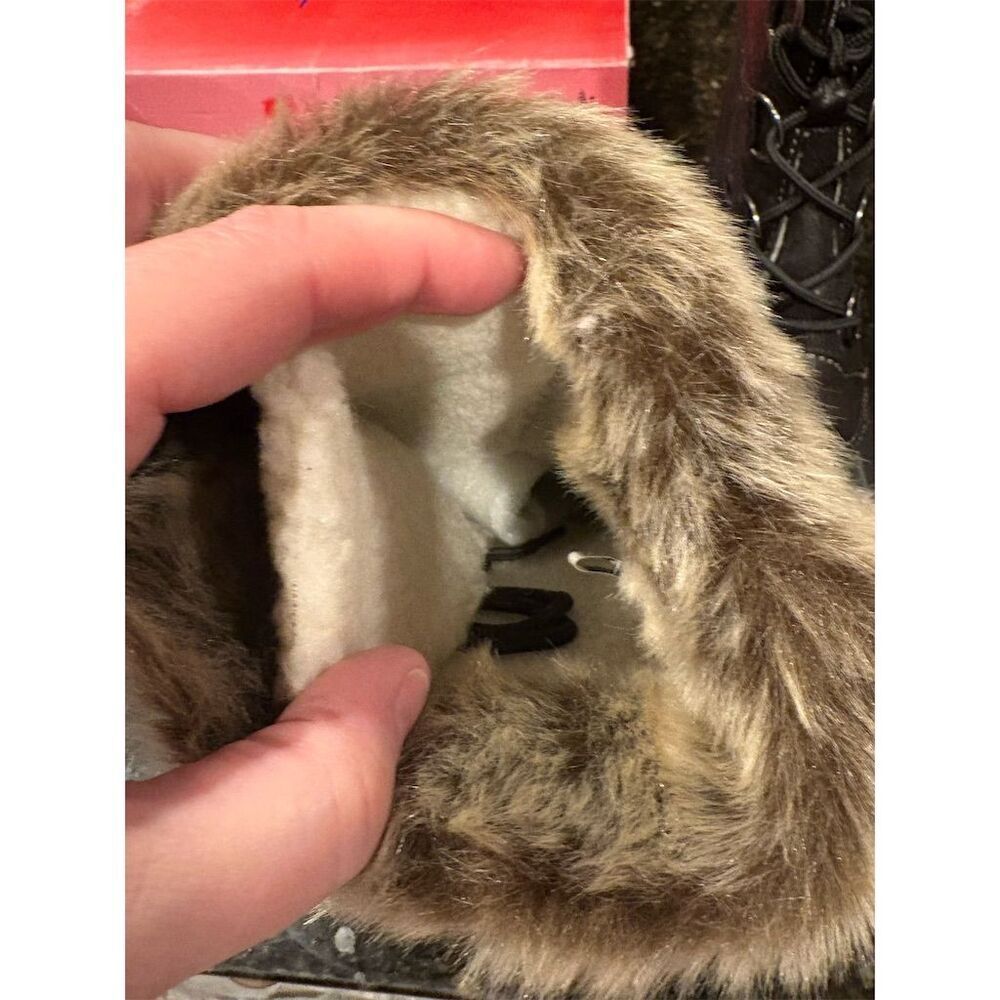 Kali Women's Black Snow Boots Size 8 Fur Lined Waterproof Winter - Picture 4 of 7